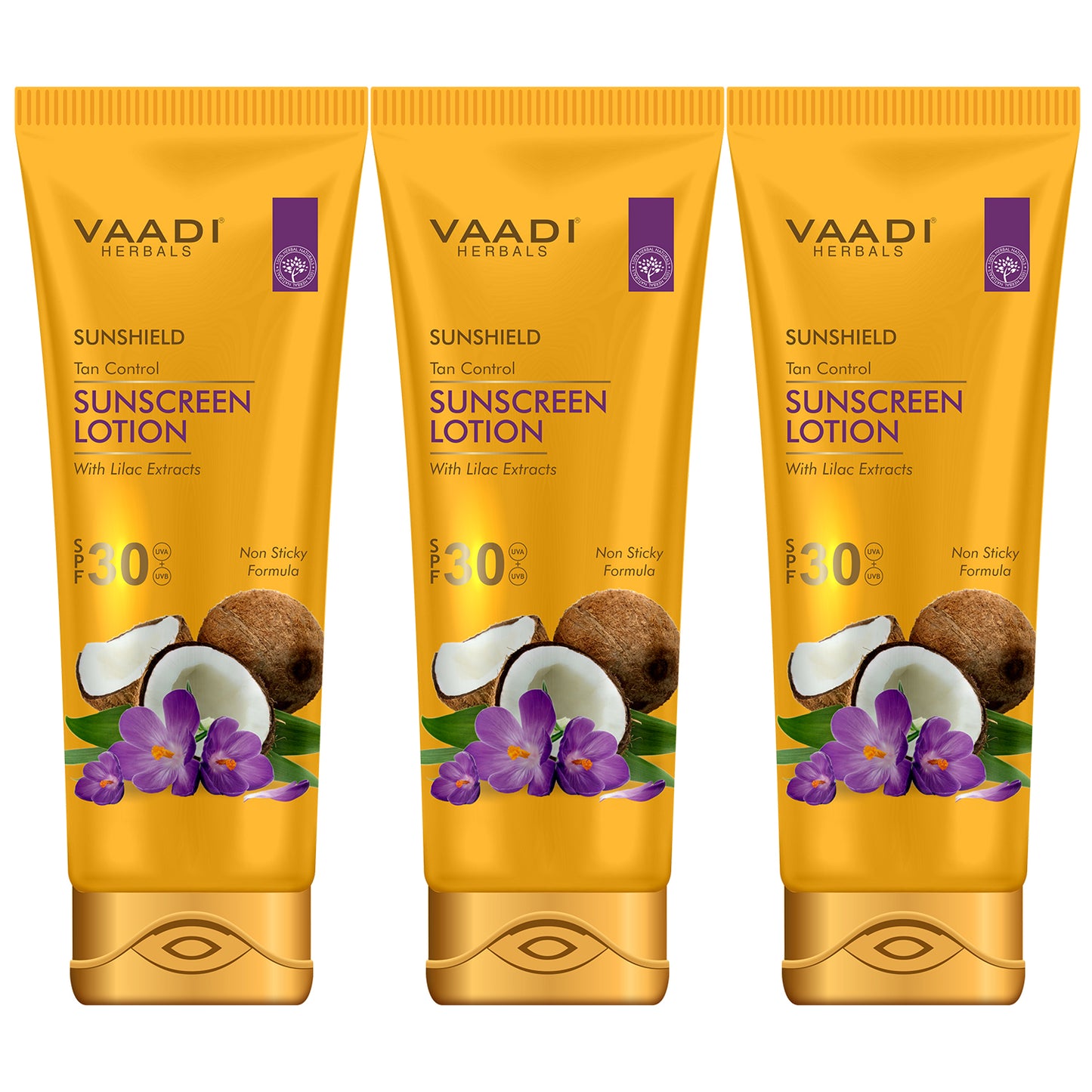 Pack of 3 Sunscreen Lotion SPF-30 with Lilac Extract (110 ml x 3)