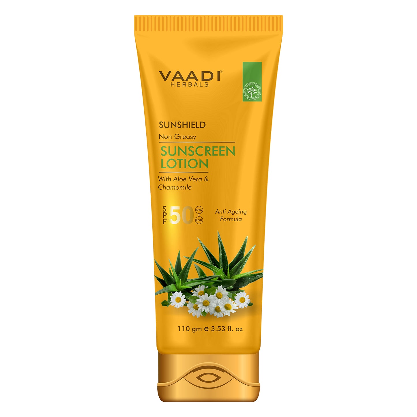 Sunscreen Lotion SPF-50 with Aloe Vera & Chamomile (110 ml)