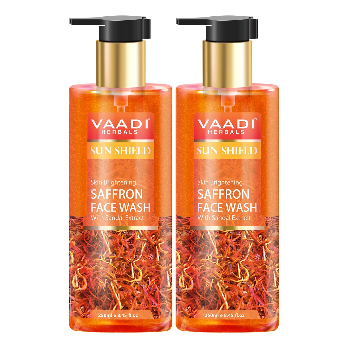 Pack of 2 Skin Whitening Saffron Face Wash With Sandal Extract (250 ml x 2)