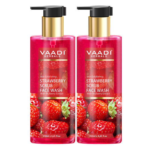 Pack of 2 Strawberry Scrub Face Wash With Mulberry Extract (2 x 250 ml)