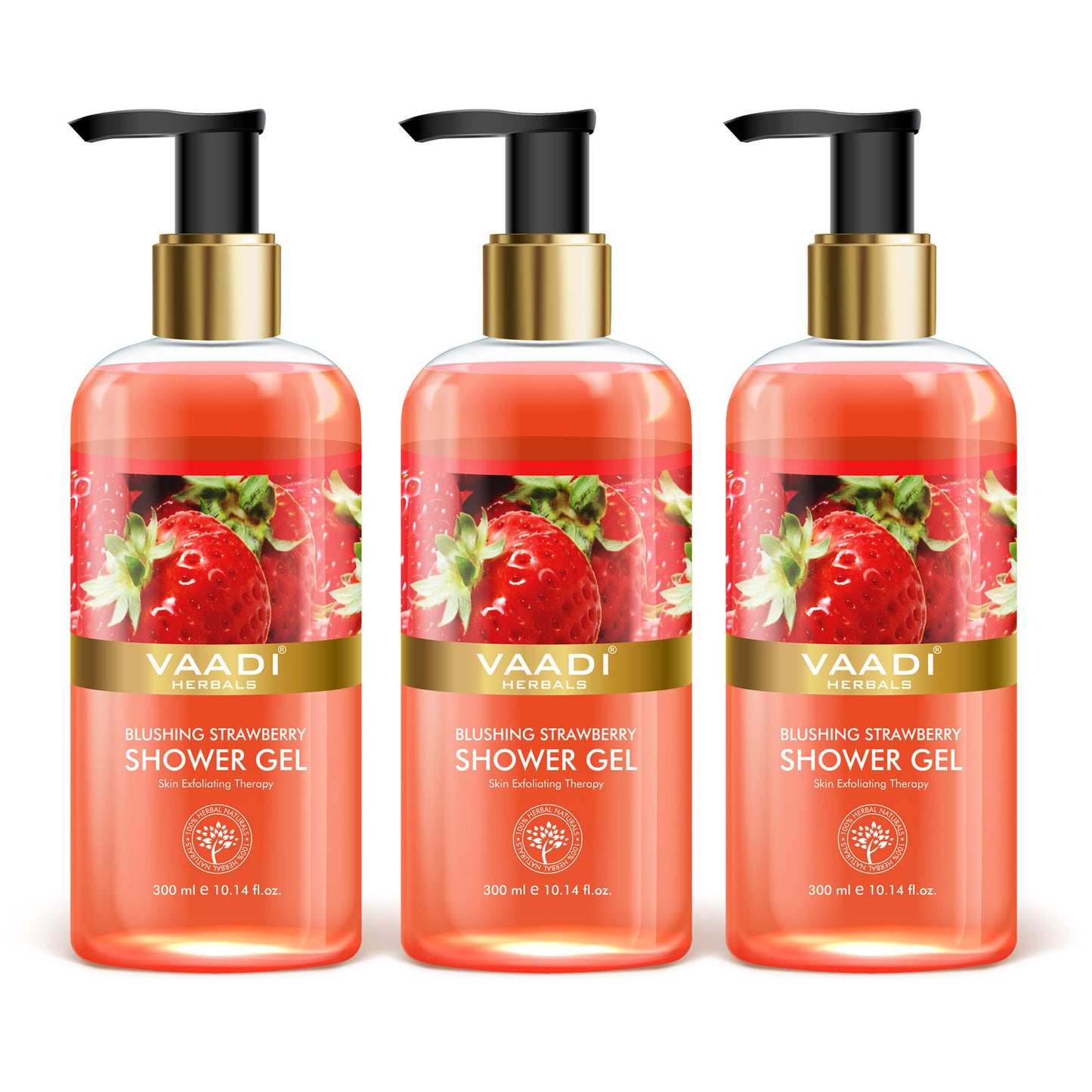 Pack of 3 Blushing Strawberry Shower Gel (300 ml x 3)