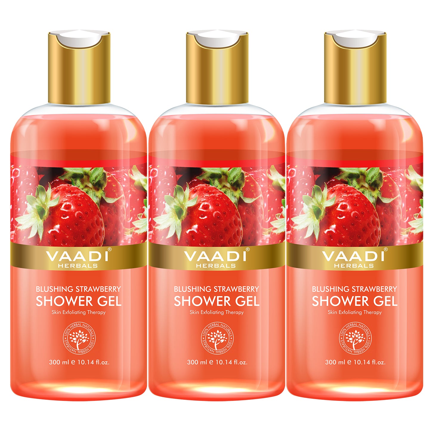 Pack of 3 Blushing Strawberry Shower Gel (300 ml x 3)