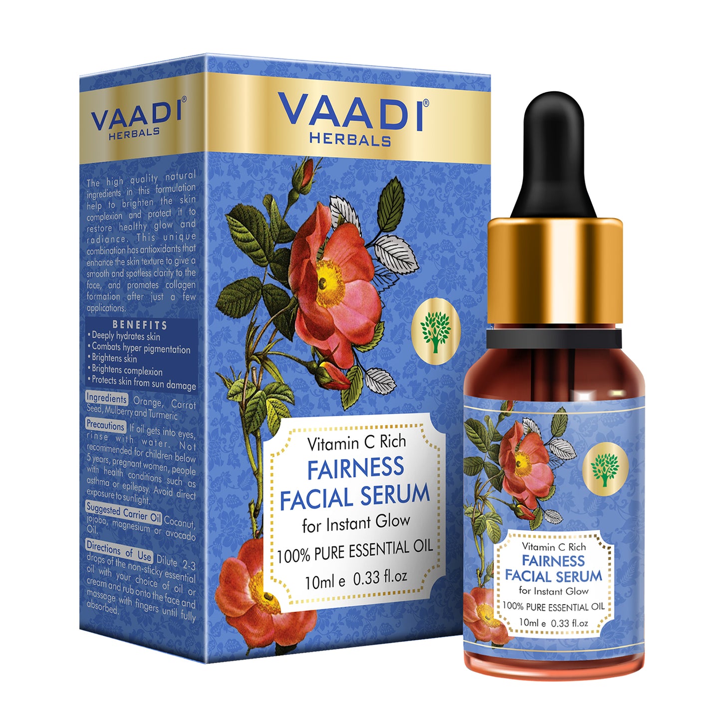 Vitamin C Fairness Facial Serum - Brightens Skin, Lightens Complexion, Protects from Sun Damage (10 ml)