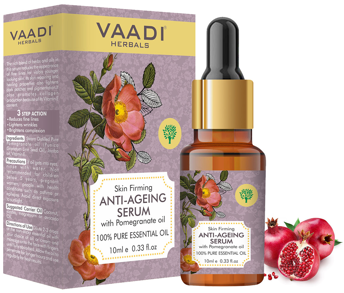 Vitamin E Anti Ageing Serum with Pomegranate Oil - Reduces Fine Lines, Lightens Wrinkles & Brightens Complexion (10 ml)