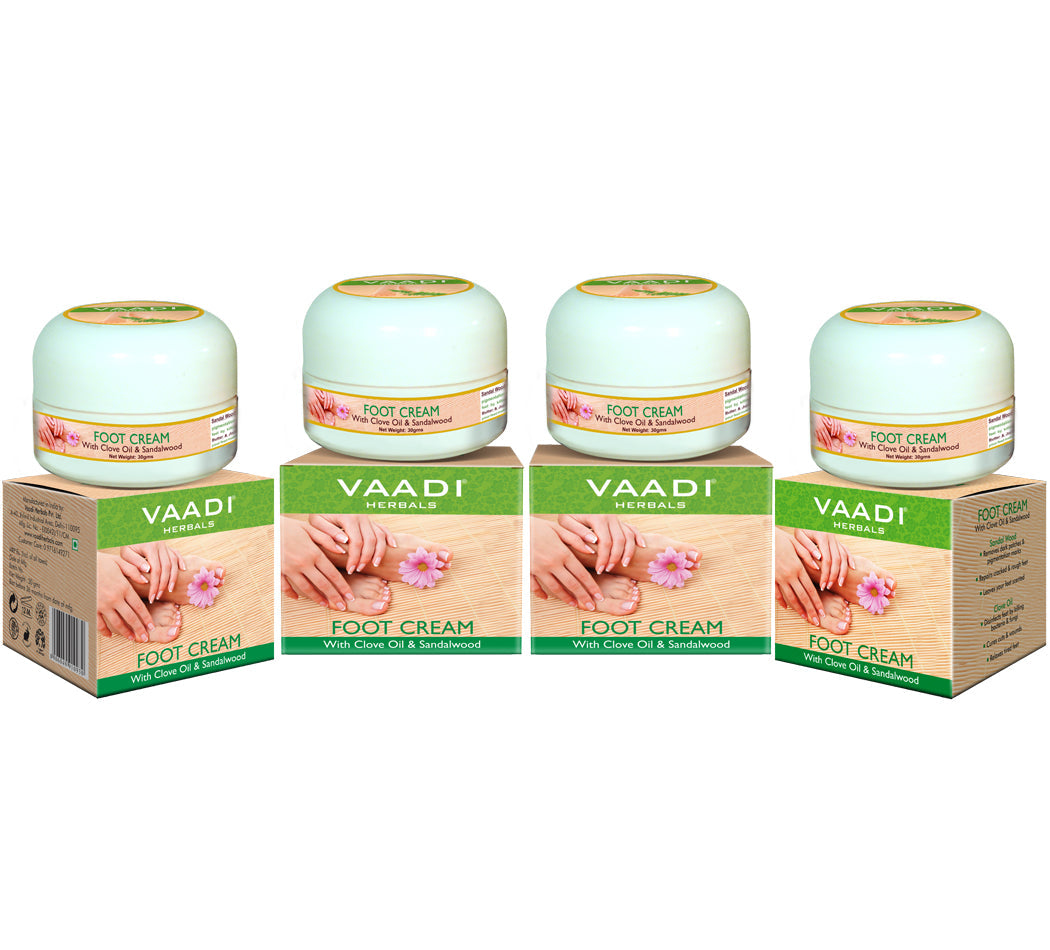 Pack of 4 Foot Cream - Clove & Sandal Oil (30 gms x 4)