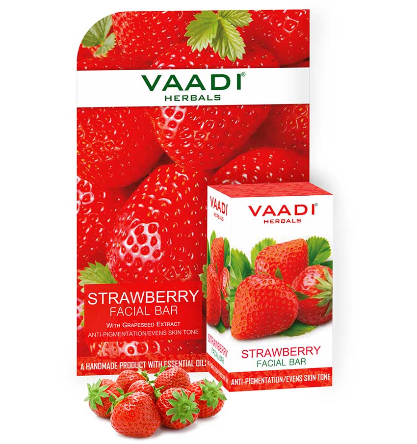 Strawberry Facial Bar with Grapeseed Extract (25 gms)