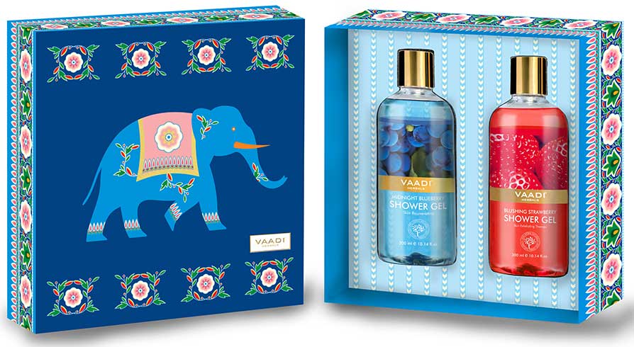 Very Berry Shower Gels Gift Box -Blushing Strawberry 300 ml & Midnight Blueberry 300 ml ( 300 ml x 2 )